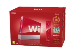 Nintendo Wii Jubiläums-Pack: Rote Konsole inkl. Wii Sports, New Super Mario Bros. Wii, Donkey Kong + Motion Plus Controller für 199,99€ inkl. Versand